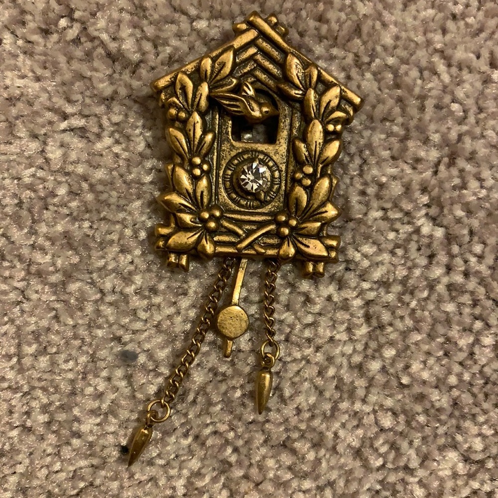 Cuckoo Clock Brooch